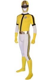 Power Ranger Costume | Yellow and Black Spandex Lycra Zentai