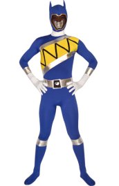Power Ranger Costume | Yellow and Blue Spandex Lycra Zentai