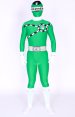 Power Ranger! Green And White Lycra Spandex Zentai Suits