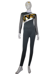 Power Ranger Jungle Fury Costume | Grey Printed Spandex Lycra Zentai
