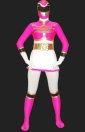 Power Ranger Megaforce | Fuchsia and White Lycra Zentai Suit