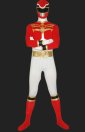 Power Ranger Megaforce | Red and White Spandex Zentai