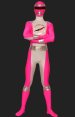 Power Ranger-Operation Overdrive Pink and White Lycra Zentai Suit