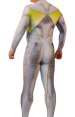 Power Ranger | Printed Grey and Yellow Spandex Zentai Suit