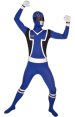 Power Ranger Rainbow Force Costume | Black and Blue Spandex Lycra Zentai