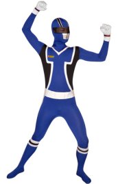 Power Ranger Rainbow Force Costume | Black and Blue Spandex Lycra Zentai