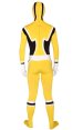Power Ranger Rainbow Force Costume | Yellow and White Spandex Lycra Zentai