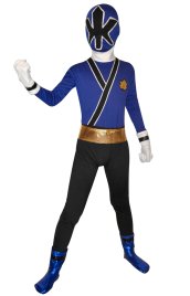 Power Ranger Samurai Megazord Blue Kids Zentai Suit