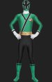 Power Ranger- Samurai Megazord Green and Black Spandex Lycra Catsuit