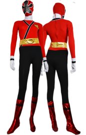 Power Ranger- Samurai Megazord Red and Black Spandex Lycra Catsuit 2