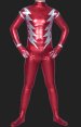 Power Rangers- Jungle Fury-Red and Silver Lycra Full Body Catsuit