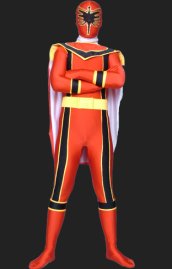 Power Rangers- Mystic Force-Red and Yellow Lycra Full Body Catsuit