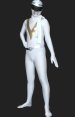 Power Rangers-RPM-White and Silver Lycra Full Body Zentai Suits