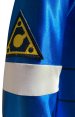 Power Rangers Turbo Costume | Blue Satin and Black Leather Full Bodysuit