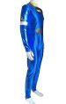 Power Rangers Turbo Costume | Blue Satin and Black Leather Full Bodysuit