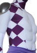 Purple and White Super Hero Zentai with Cape and Build-in Muscle