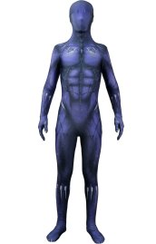 Purple Black Panther Printed Spandex Lycra Costume