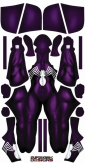 Purple Female Symboite Spider Gwen Printed Spandex Lycra Costume with Hood