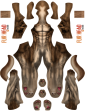 Realistic Vintage Husky Pattern Brown Spandex Lycra Fur Costume
