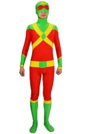 Red and Green Superhero Spandex Lycra Zentai Suit