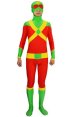 Red and Green Superhero Spandex Lycra Zentai Suit