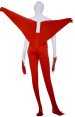 Red and White Spandex Lycra Zentai With Wings
