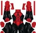 Red Lantern Printed Spandex Lycra Costume