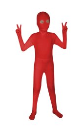 Red Open Eyes Kids Zentai Suit