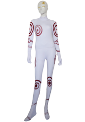 Red Vortex Pattern Spandex Lycra Superhero Costume
