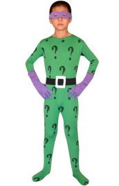 Riddler Green and Purple Kids Catsuit