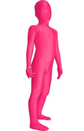 Rose Pink Spandex Lycra Kids Zentai Suit