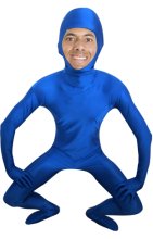 Royal Blue Spandex Lycra Zentai Suit with Open Face Royal Blue Spandex Lycra Zentai Suit with Open Face