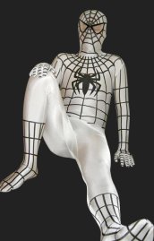 S-guy Black and White Spandex Lycra Full Body Suit