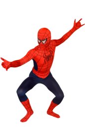 S-guy Costume | Red and Dark Blue Spandex Lycra Full Bodysuit