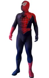 S-guy Replica Zentai Costume | 3D Muscle Shades Half Black Half Red