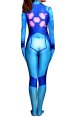 Samus Aran Zero Printed Spandex Lycra Costume with 3D Muscle Shades