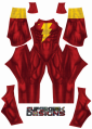 Shazam New Printed Spandex Lycra Costume no Boots