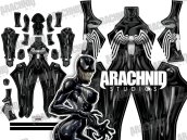 SHE VENOM Dye-Sub Printed Spandex Lycra S-guy Costume