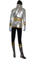Silver and Black Shiny Metallic Power Ranger Costume