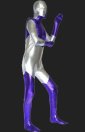 Silver and Purple Shiny Full Body Suit | Shiny Metallic Zentai Suit Silver and Purple Shiny Full Body Suit | Shiny Metallic Zentai Suit