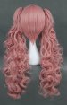 Smoke-pinky Long Double-polytail Curly-Cosplay Wig!VOCALOID! Luka's Cosplay Wig!