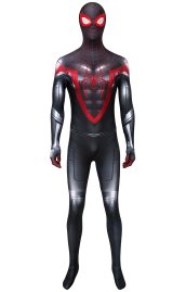 Spider Man PS5 Miles Morales Printed Spandex Lycra Costume