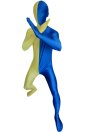 Split Zentai | Yellow and Blue Spandex Lycra Zentai Suit Split Zentai | Yellow and Blue Spandex Lycra Zentai Suit