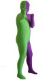 Spring Green and Purple Split Kids Zentai Suit
