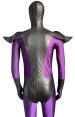 Super Skull Purple Spandex Lycra Matte Leather Costume with Cotton Padding