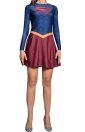 Supergirl Printed Spandex Lycra Dress with Cape