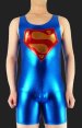 Superman Costume | Blue and Red Shiny Metallic Leotard