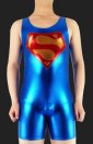 Superman Costume | Blue and Red Shiny Metallic Leotard