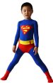 Superman Costume for Kid | Red and Blue Spandex Lycra Zentai Suit with Cape