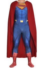Superman Dawn of Justice Sub-Dye Costume with Chest Symbol and Cape